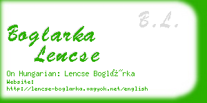 boglarka lencse business card